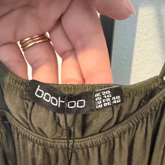 Boohoo Plus Olive Green Maxi Dress Size 16 - Picture 5 of 6